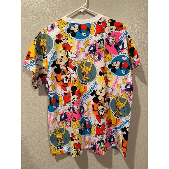 NWT Disney Parks World AOP Faux Stickers Vintage 50th Anniversary Tee M - Picture 4 of 4